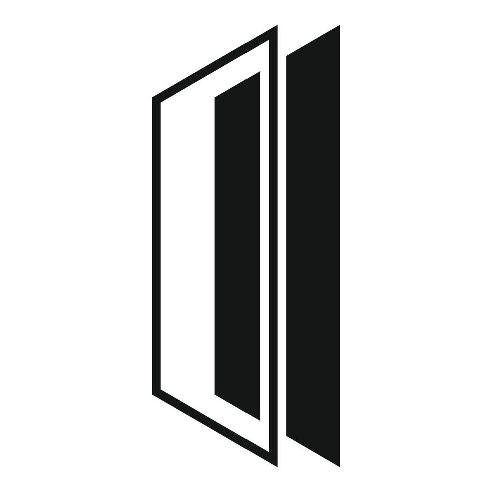 Window protective glass icon, simple style vector