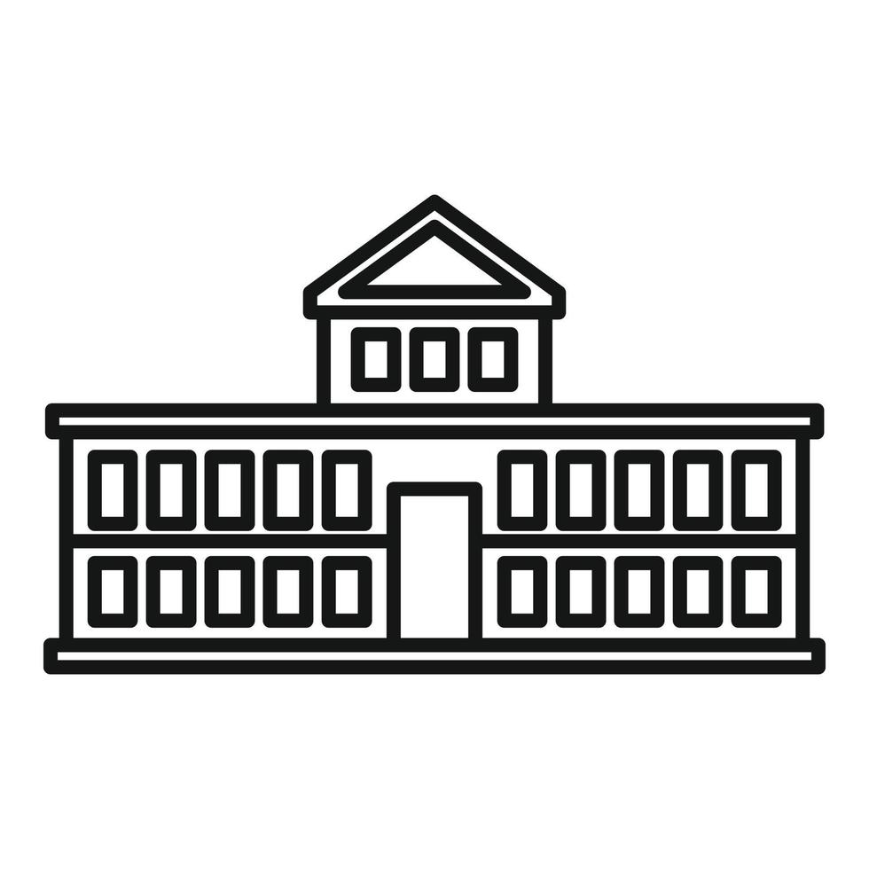 icono de atracción del parlamento, estilo de esquema vector