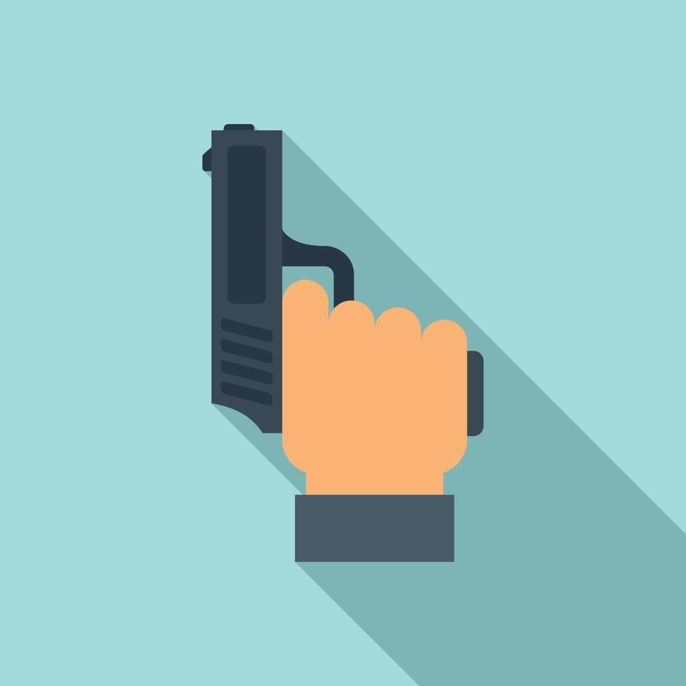 Running start gun icon, flat style vector
