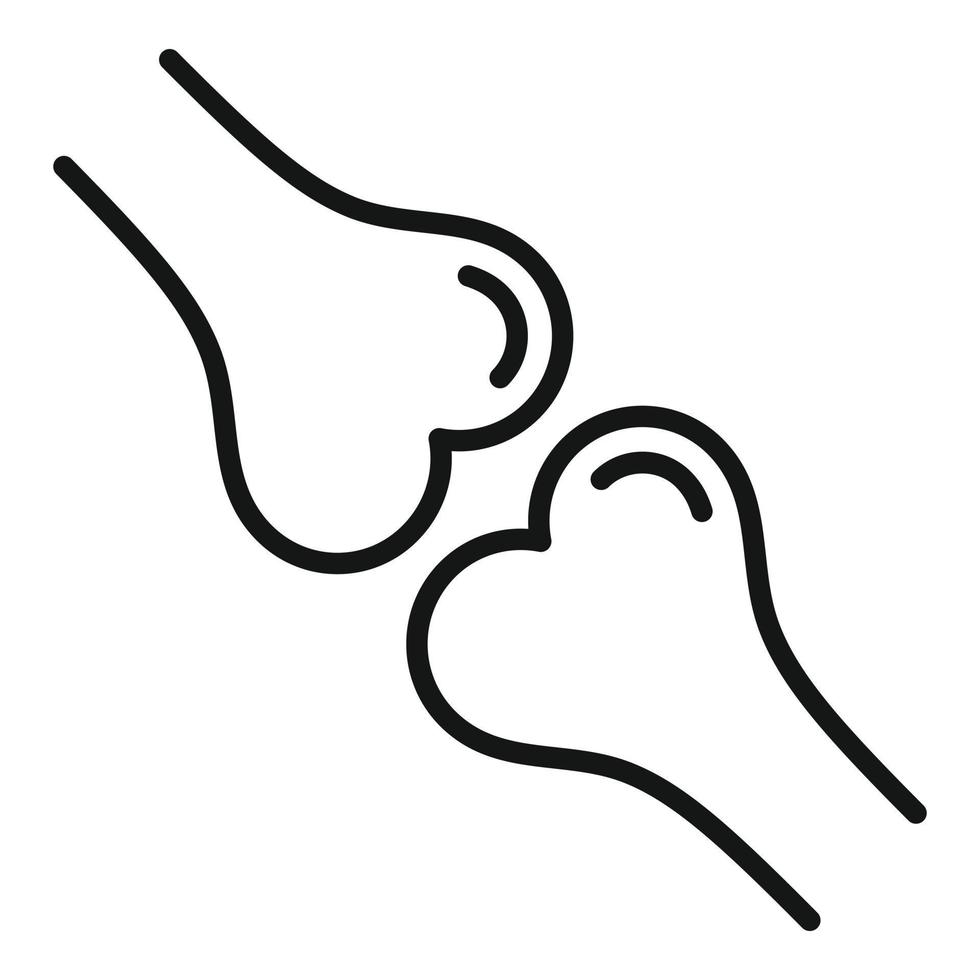 Human bones icon, outline style vector