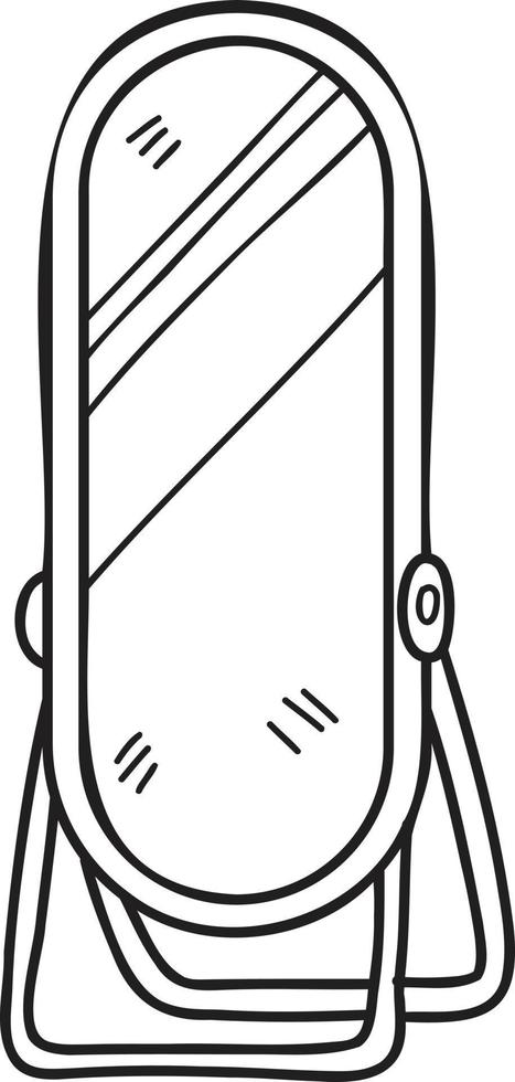 ilustración de espejo de piso dibujado a mano vector