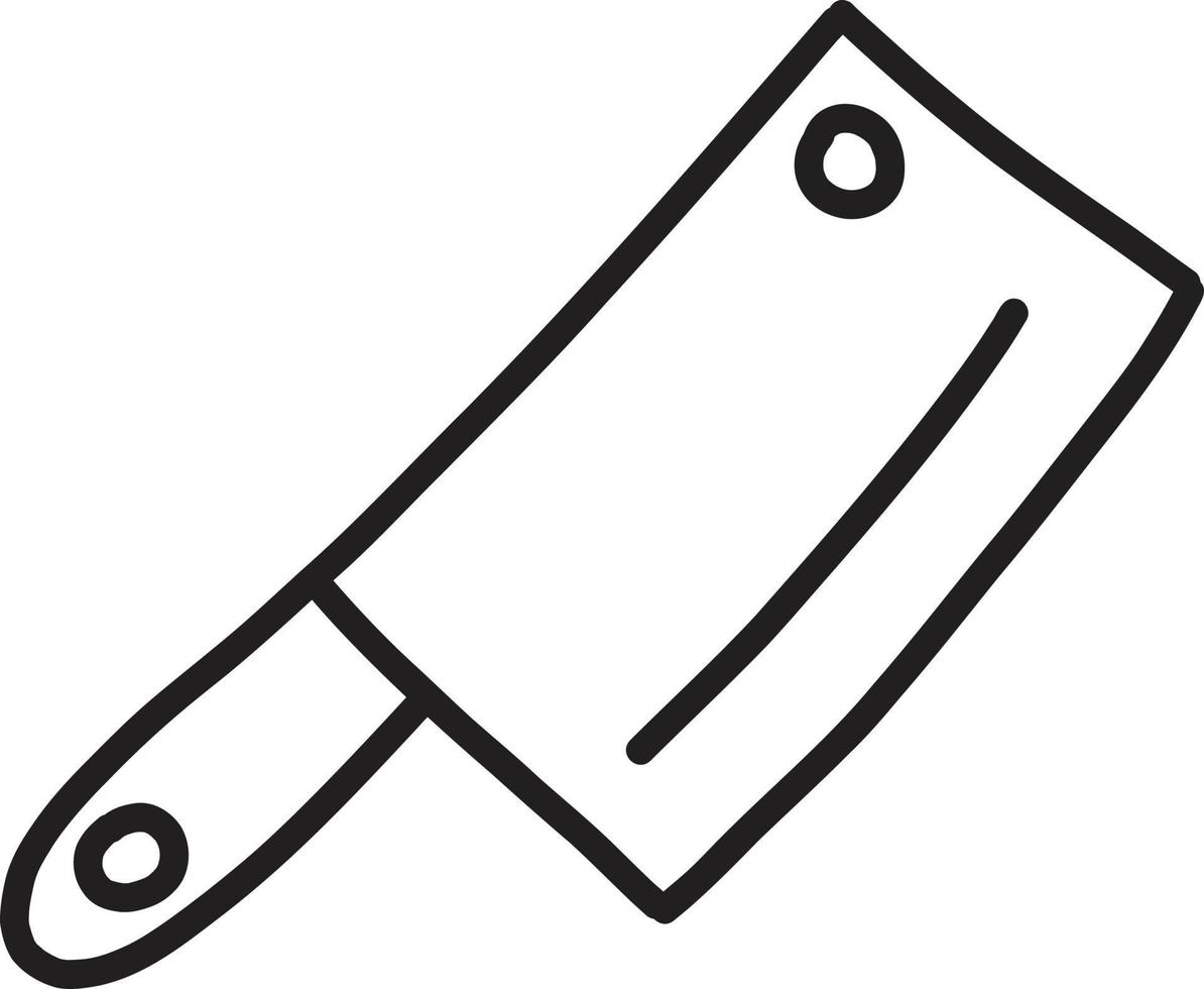 Hand Drawn cooking knife illustration vector
