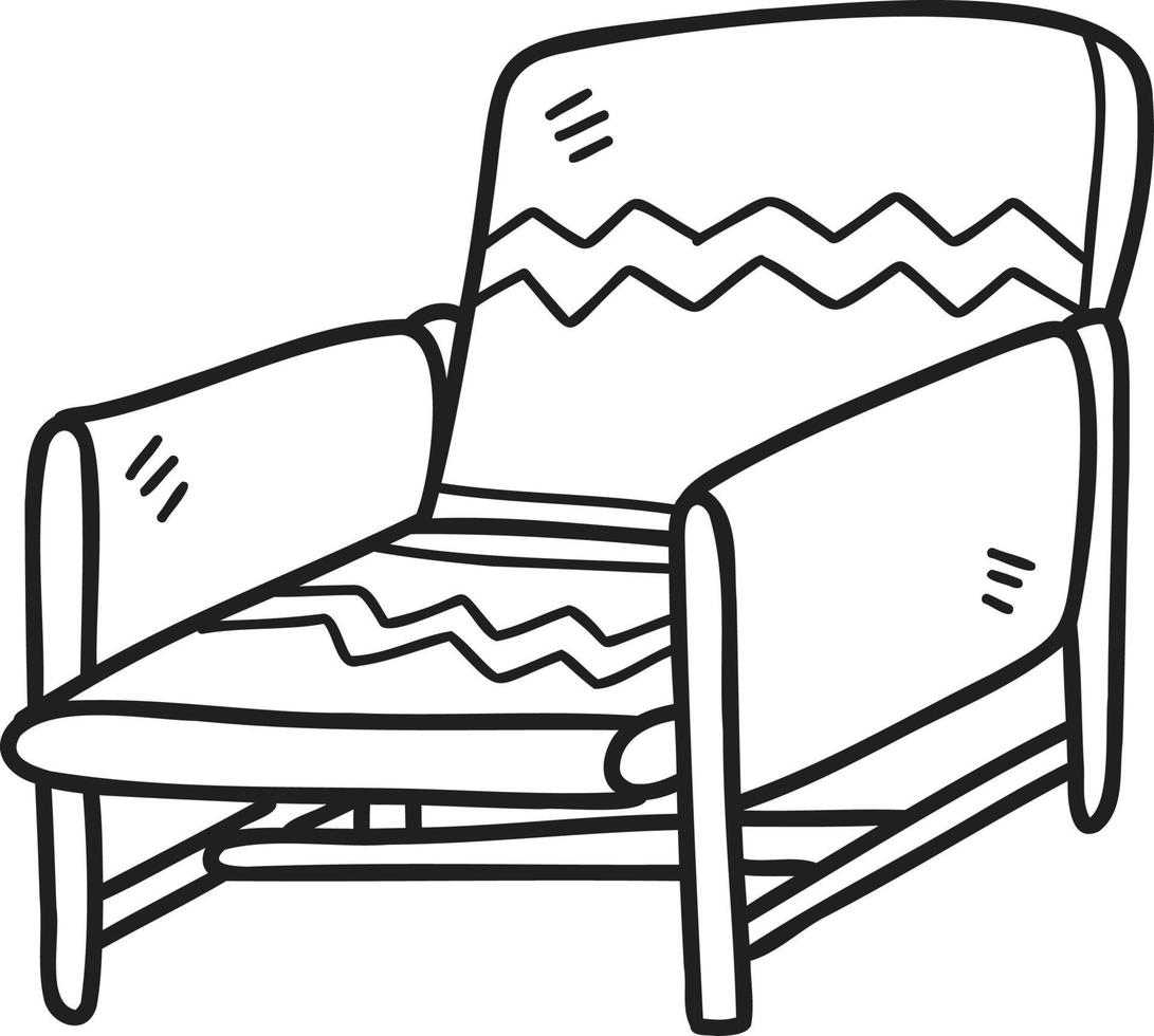 Hand Drawn Armchair illustration vector