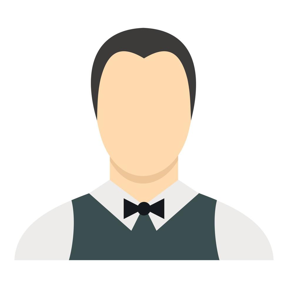 Waiter icon, flat style vector