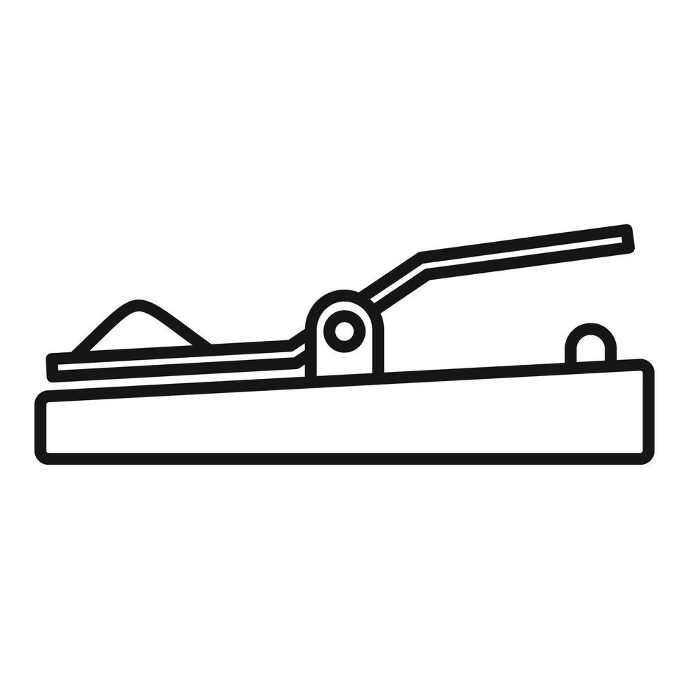 Mouse trap icon, outline style vector