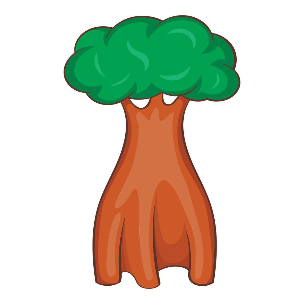 icono de árbol de botella de australia, estilo de dibujos animados vector