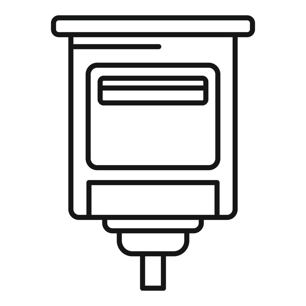 Post mailbox icon, outline style vector