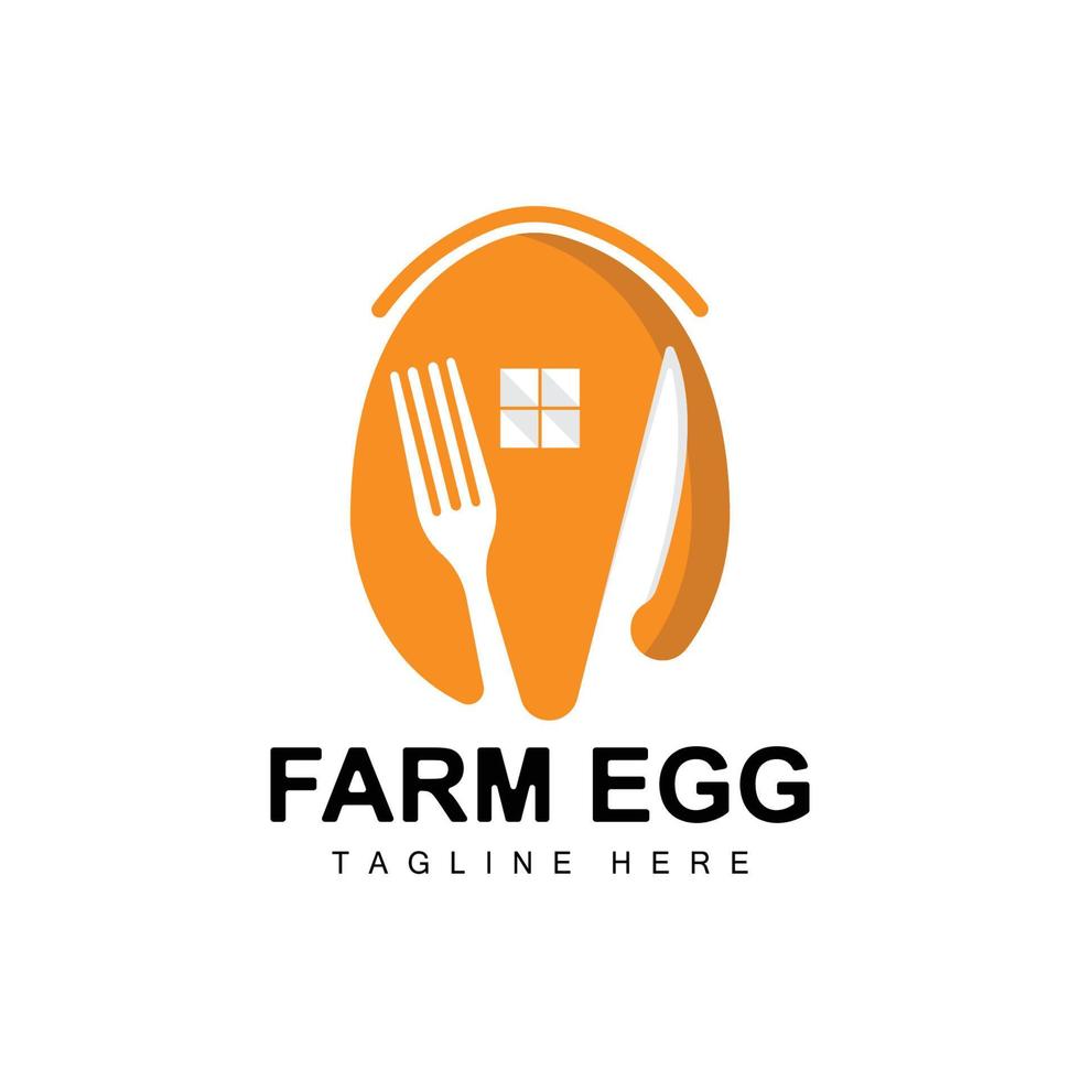 Egg Logo, Egg Farm Design, Chicken Logo, Asian Food Vector