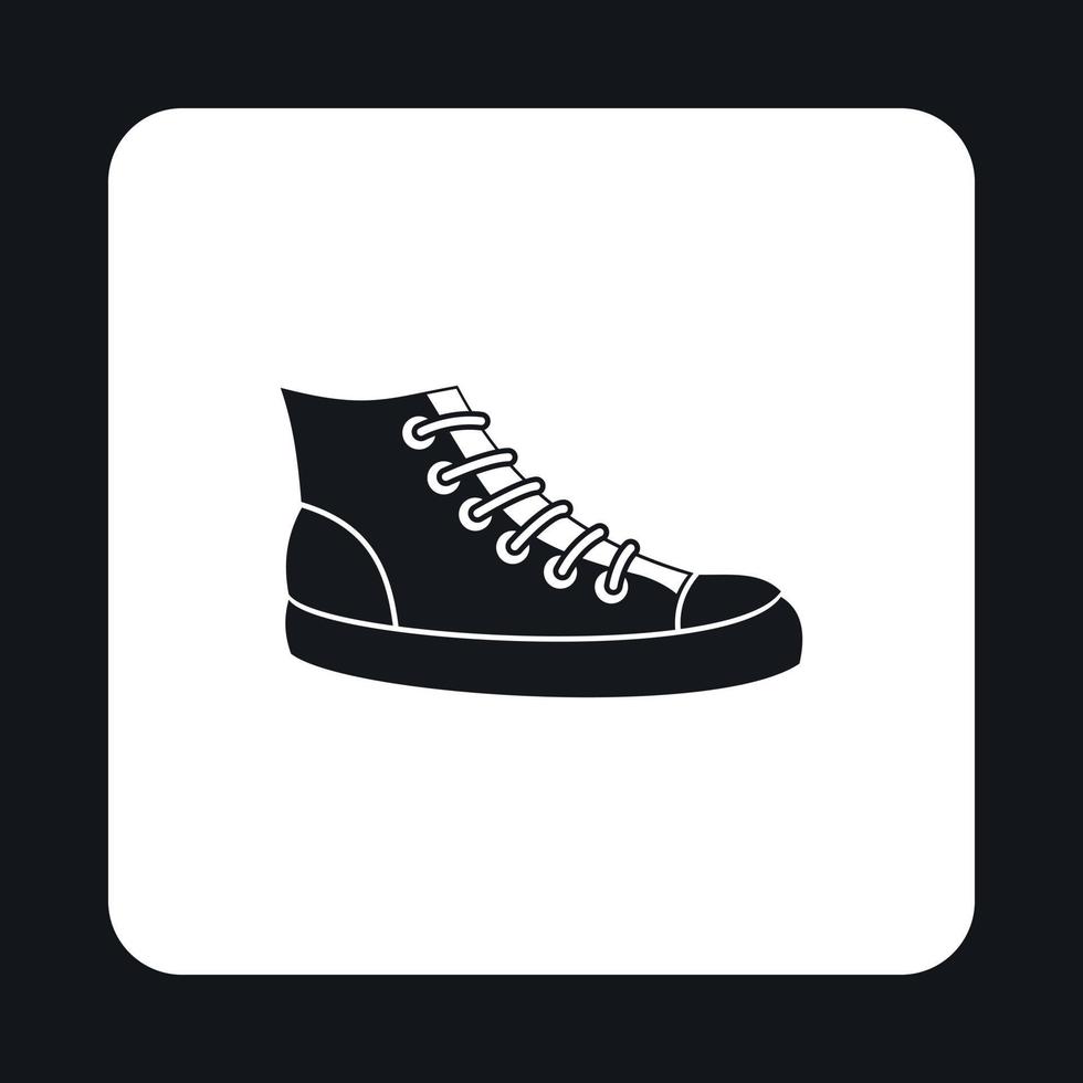 icono de zapatillas, estilo simple vector