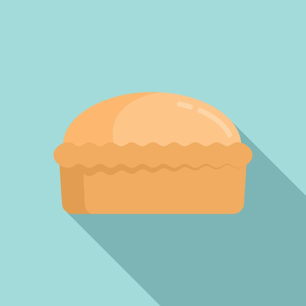 Homemade bread icon, flat style vector