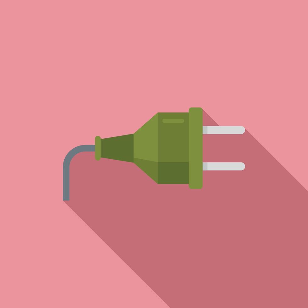 icono de enchufe eléctrico, estilo plano vector