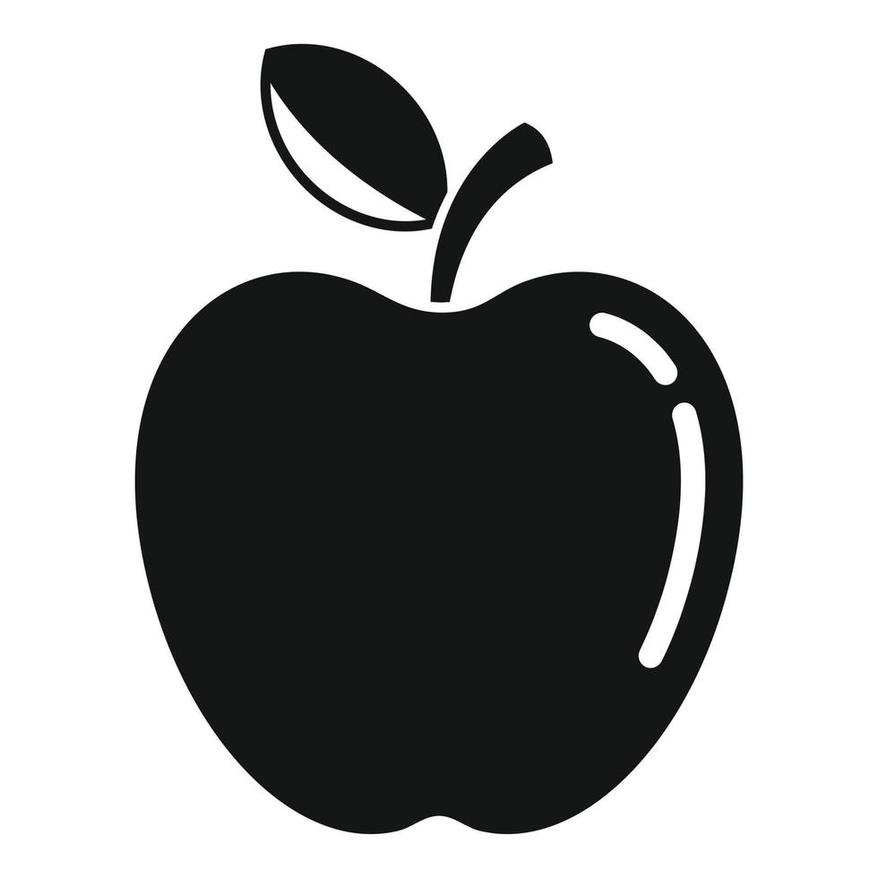 Fresh apple icon, simple style vector
