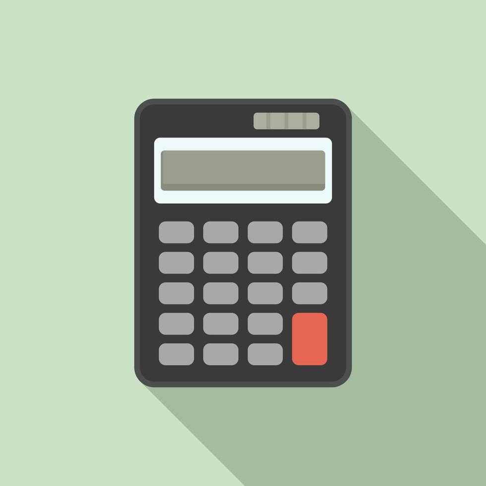 Data calculator icon, flat style vector