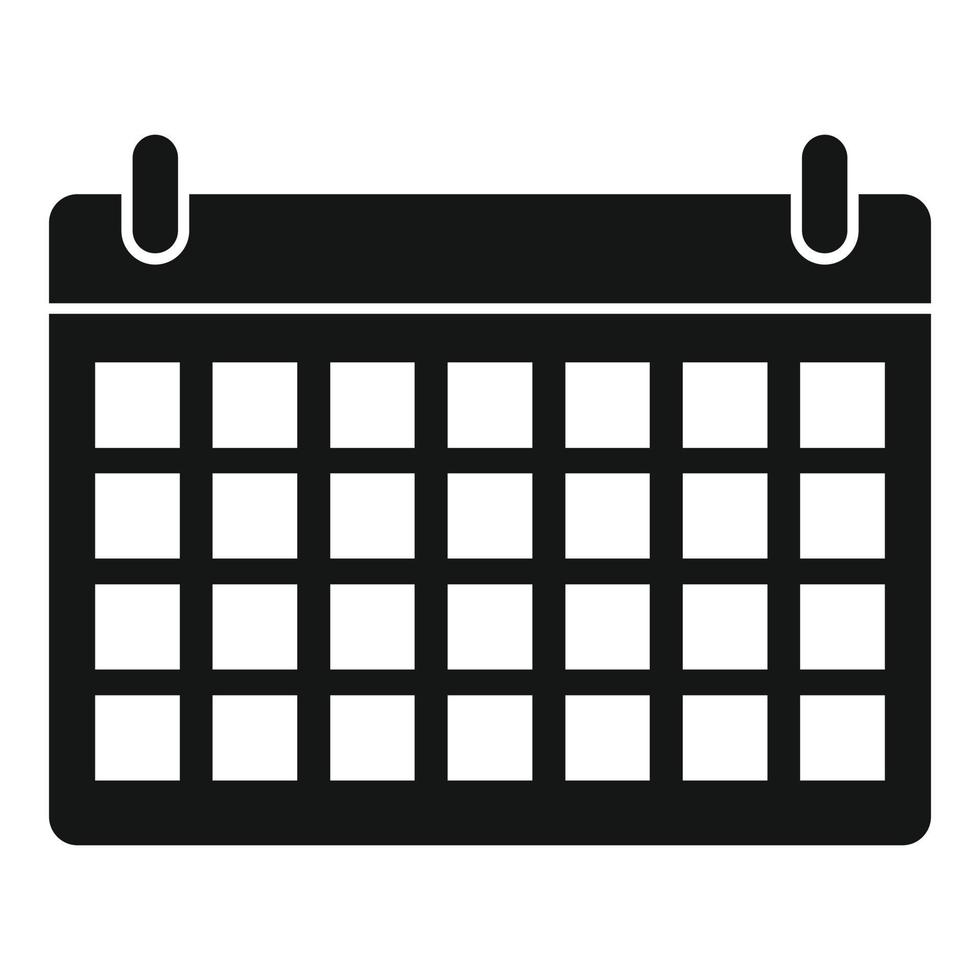 Space organization calendar icon, simple style vector