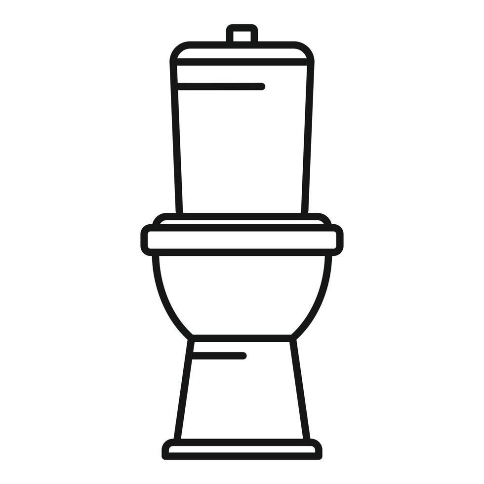 Digestion toilet icon, outline style vector