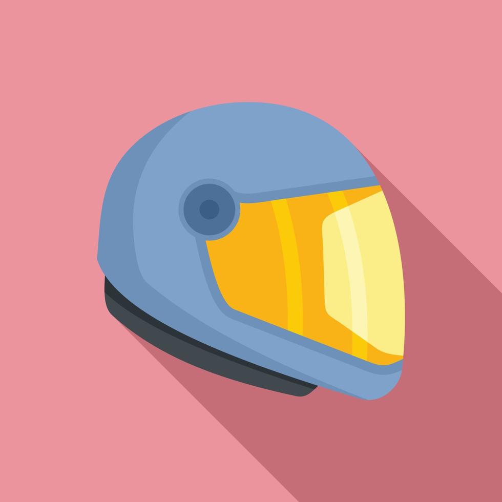 Skydiving helmet icon, flat style vector