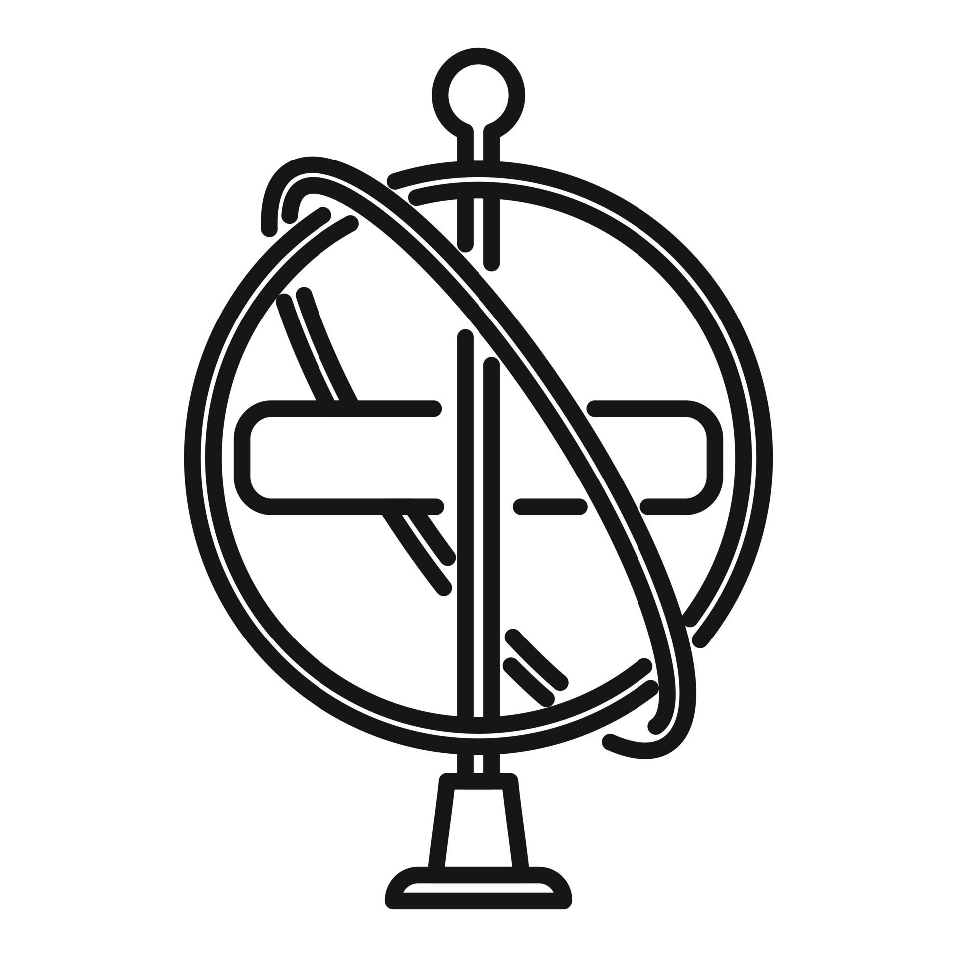 Gyroscope icon outline vector. Gyroscope sensor 14672305 Vector Art at