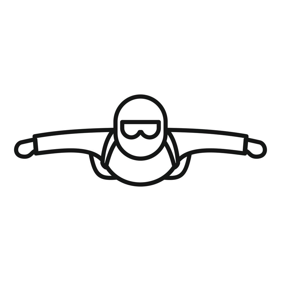 Man skydiving icon, outline style vector