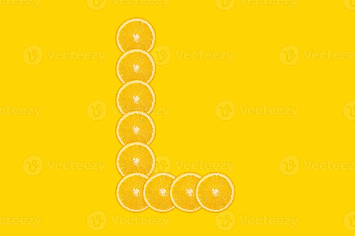 Orange alphabet - letter L photo
