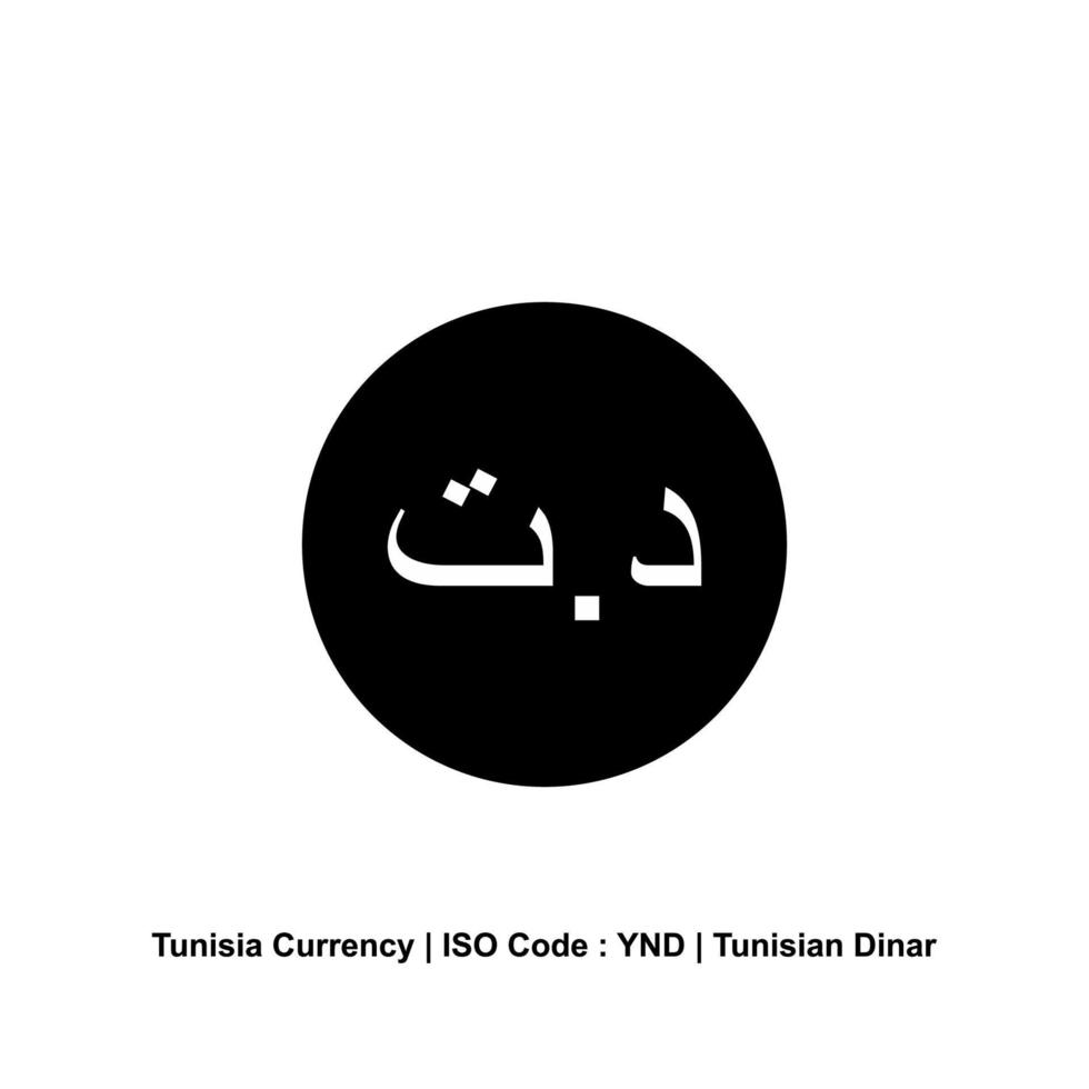 Tunisia Currency Icon Symbol, Tunisian Dinar, TND Sign. Vector Illustration