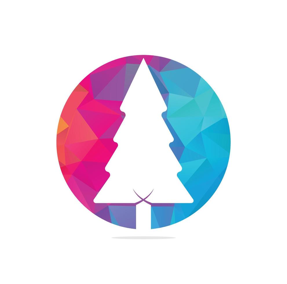 pines tree logo design vector template.