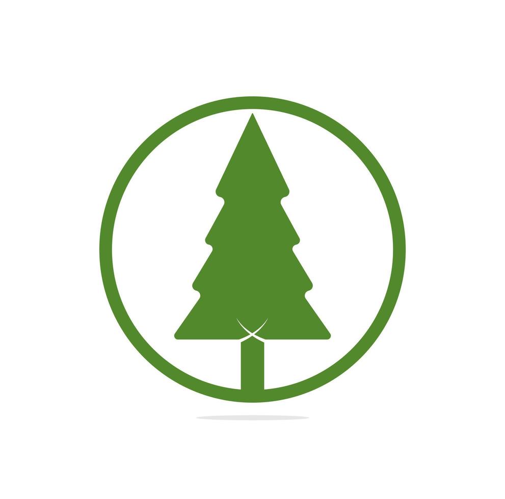 pines tree logo design vector template.