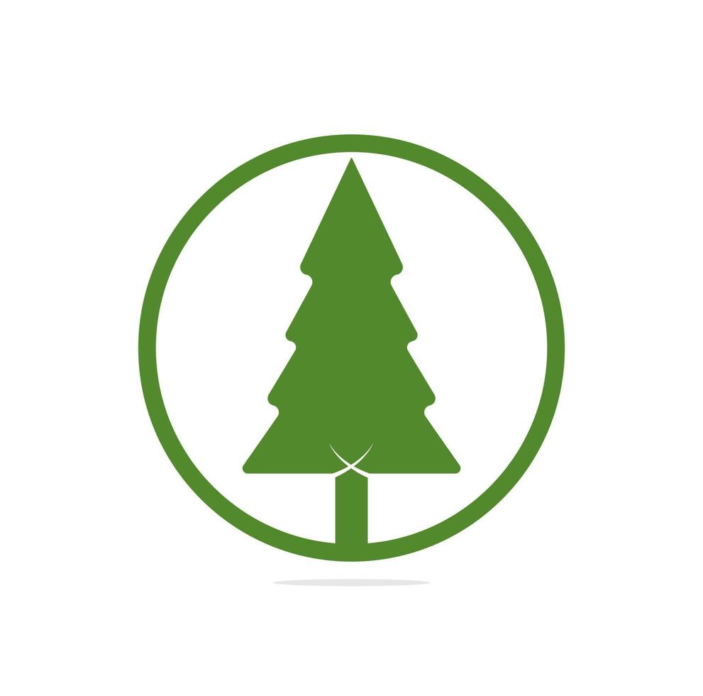 pines tree logo design vector template.