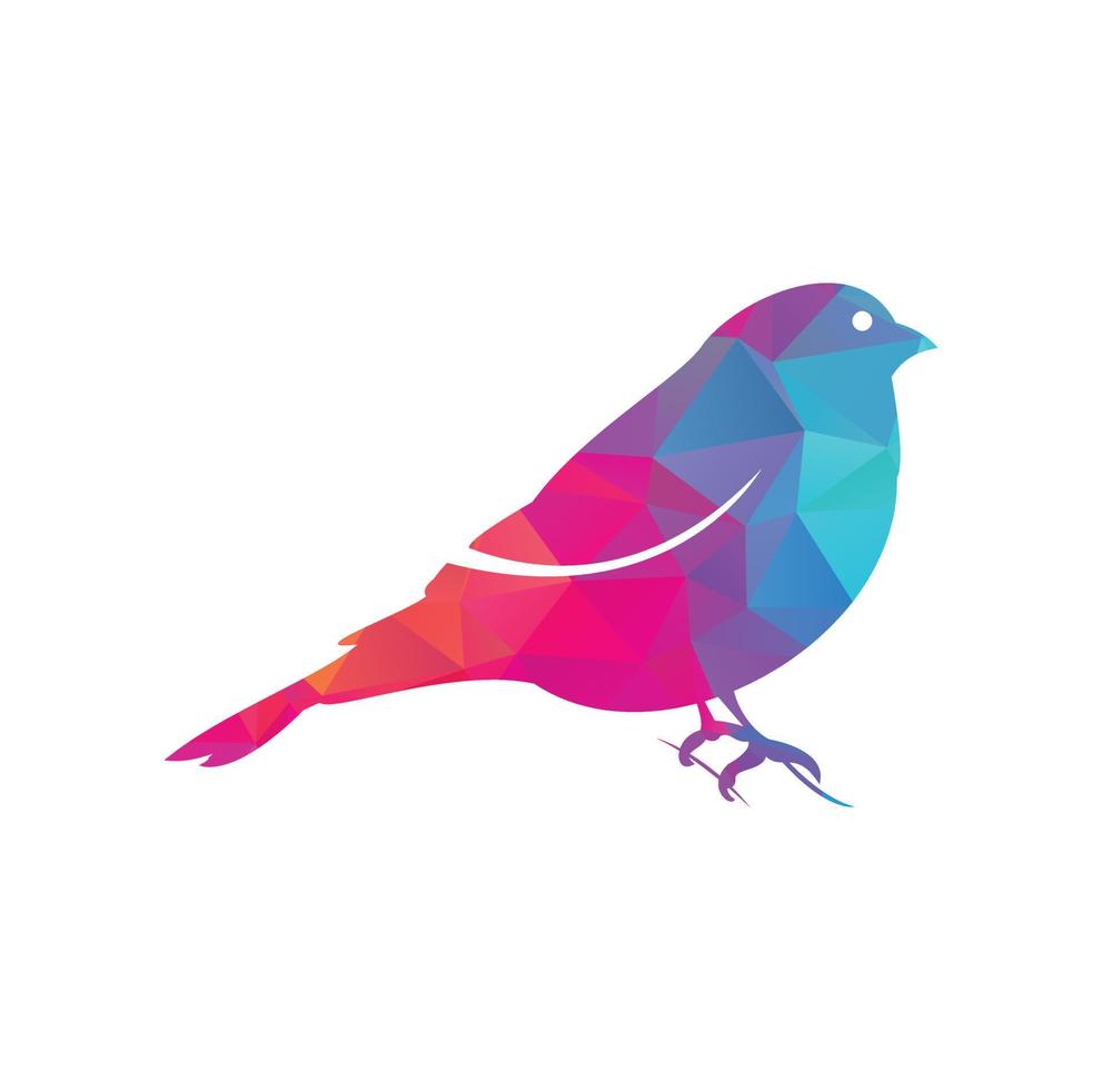 Bullfinch logo design. Abstract concept bird. Creative artistic idea. Vector illustration