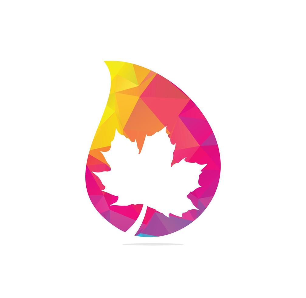 Red maple leaf. vector icon.Vector illustration
