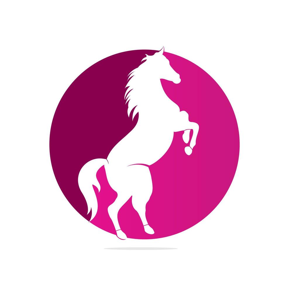 Horse logo design. Stylish graphic template design for company farm race. vector