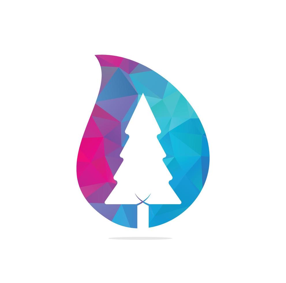 pines tree logo design vector template.