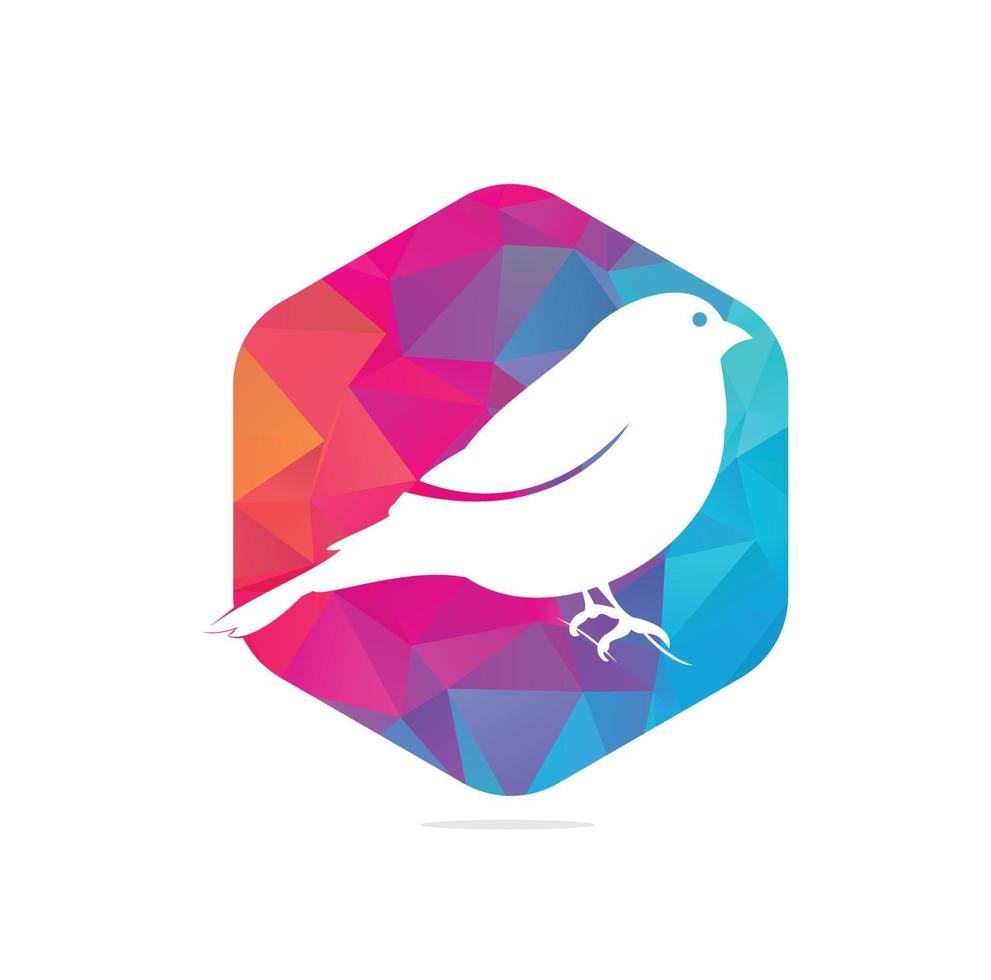 Bullfinch logo design. Abstract concept bird. Creative artistic idea. Vector illustration