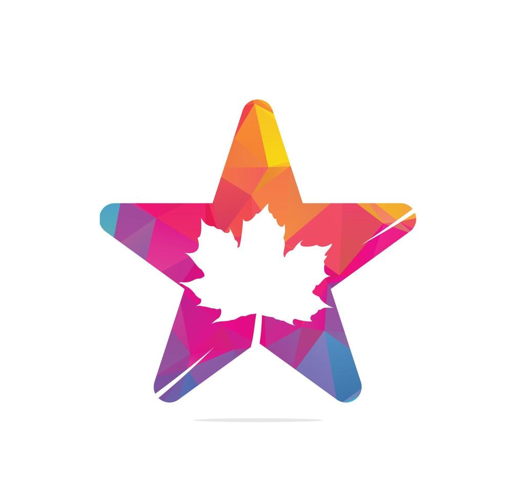 Red maple leaf. vector icon.Vector illustration