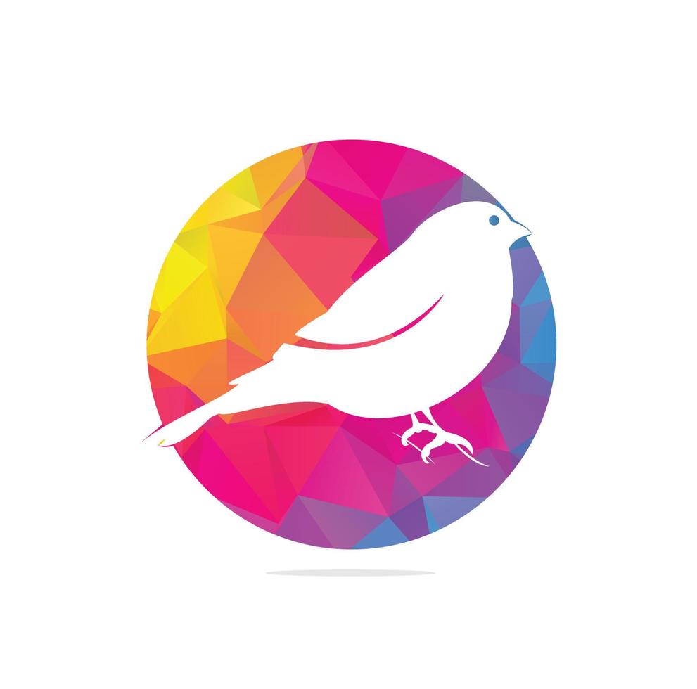 Bullfinch logo design. Abstract concept bird. Creative artistic idea. Vector illustration