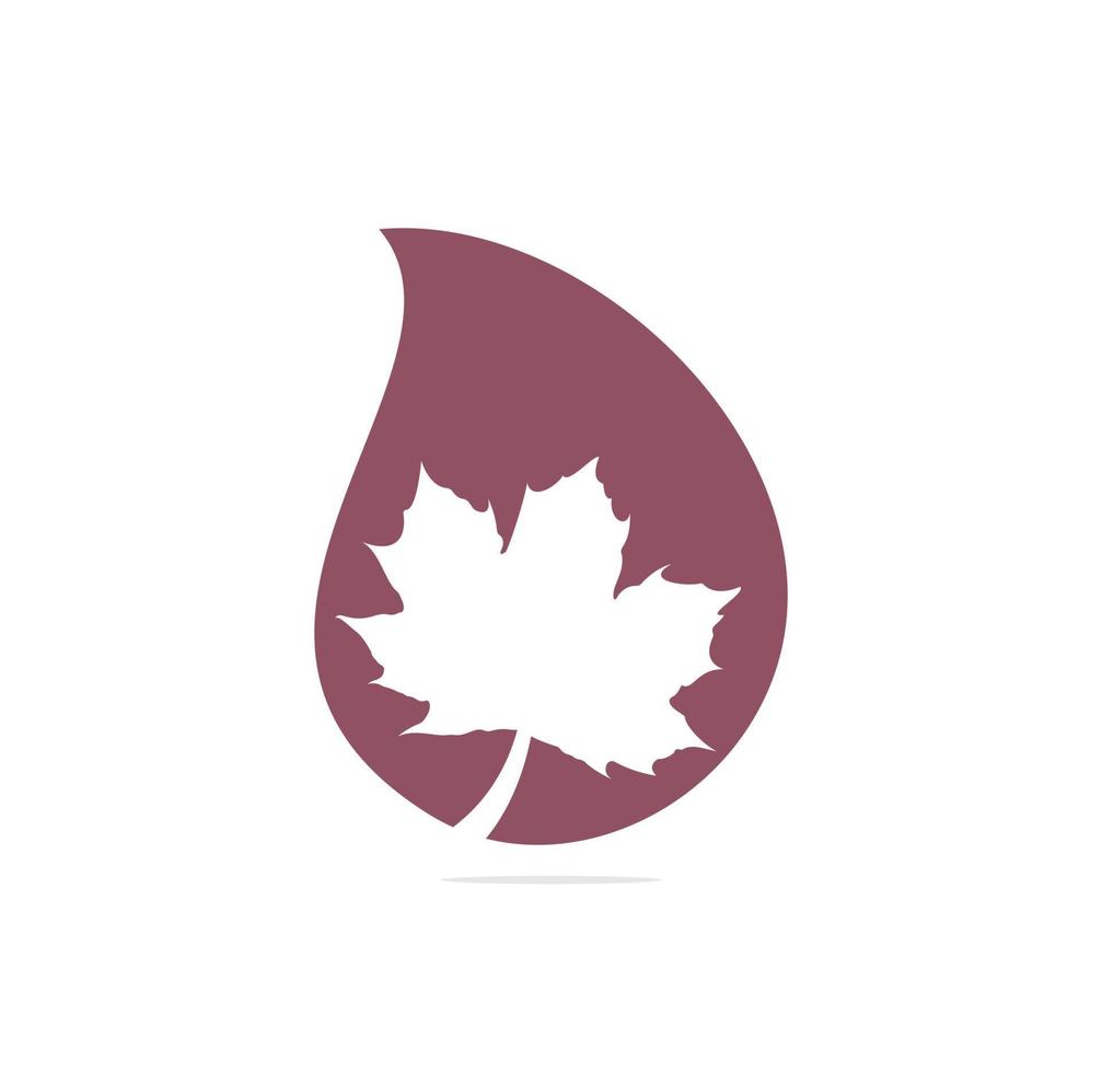 Red maple leaf. vector icon.Vector illustration