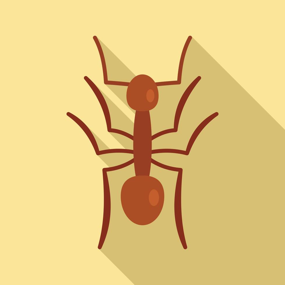 Small ant icon, flat style vector