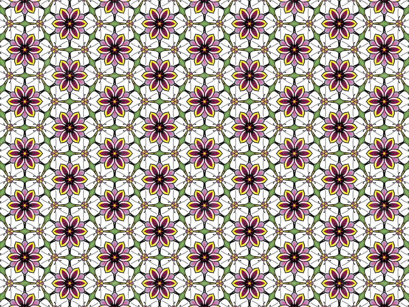 Abstract Flower Background Pattern for fabric designs photo
