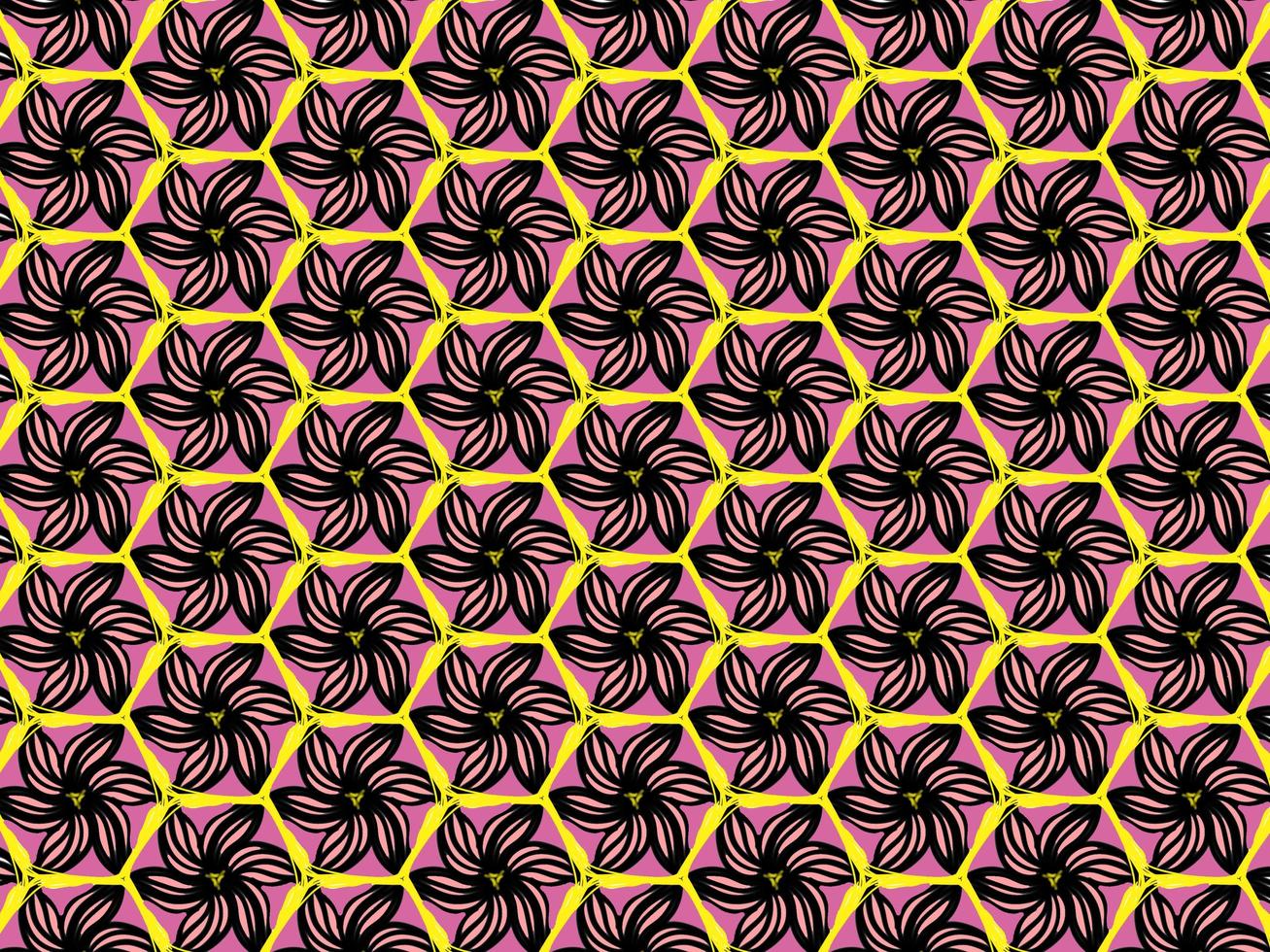 Abstract Flower Background Pattern for fabric designs photo