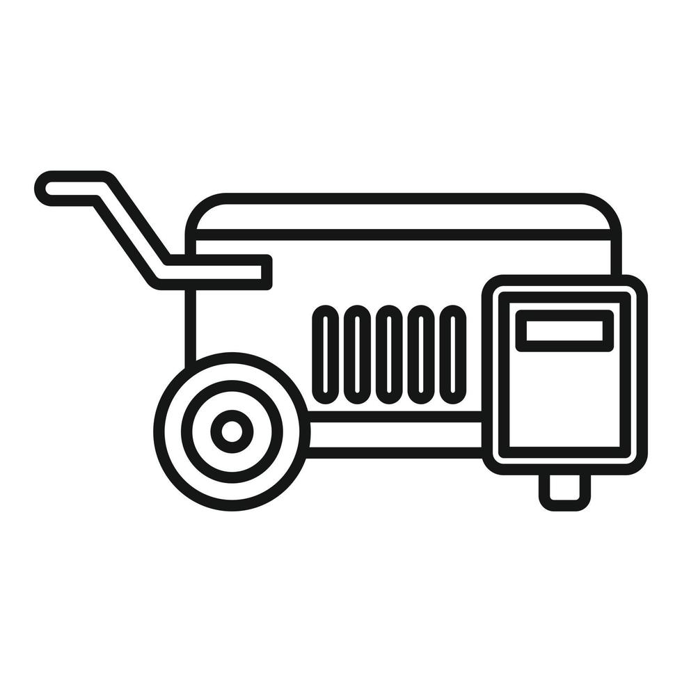 Machine air compressor icon, outline style vector