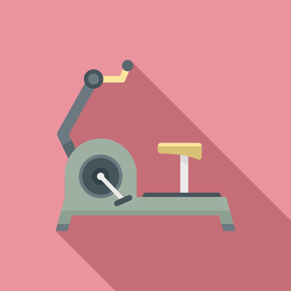 Gym exercise bike icon, flat style vector