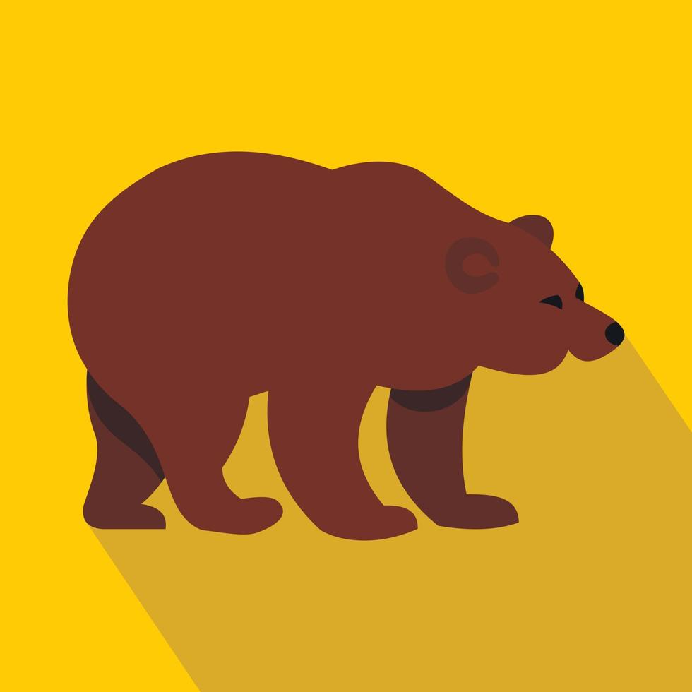 icono de oso, estilo plano vector