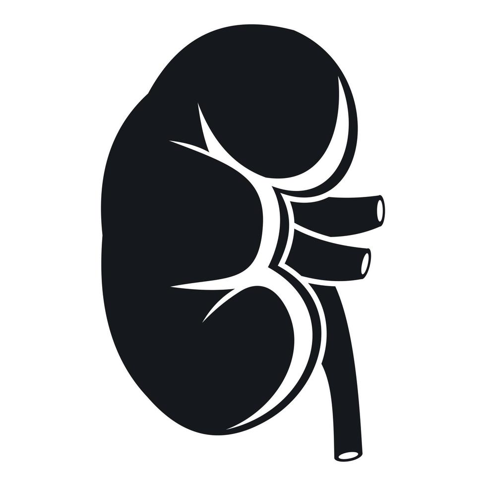 Kidney icon, simple style vector