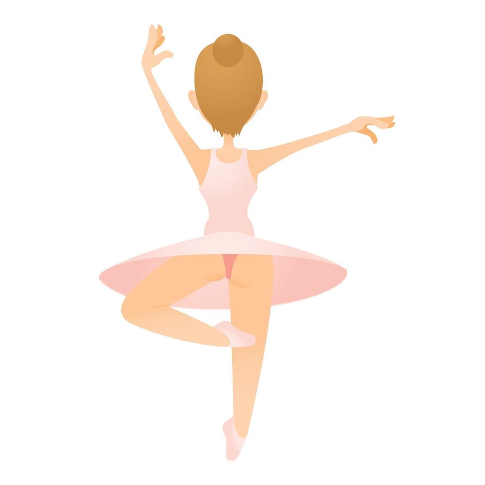 icono de bailarina, estilo plano vector