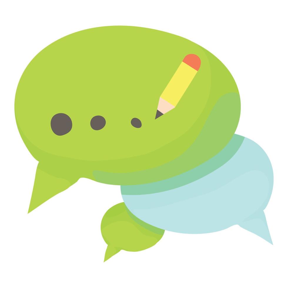 Chat icon, cartoon style vector