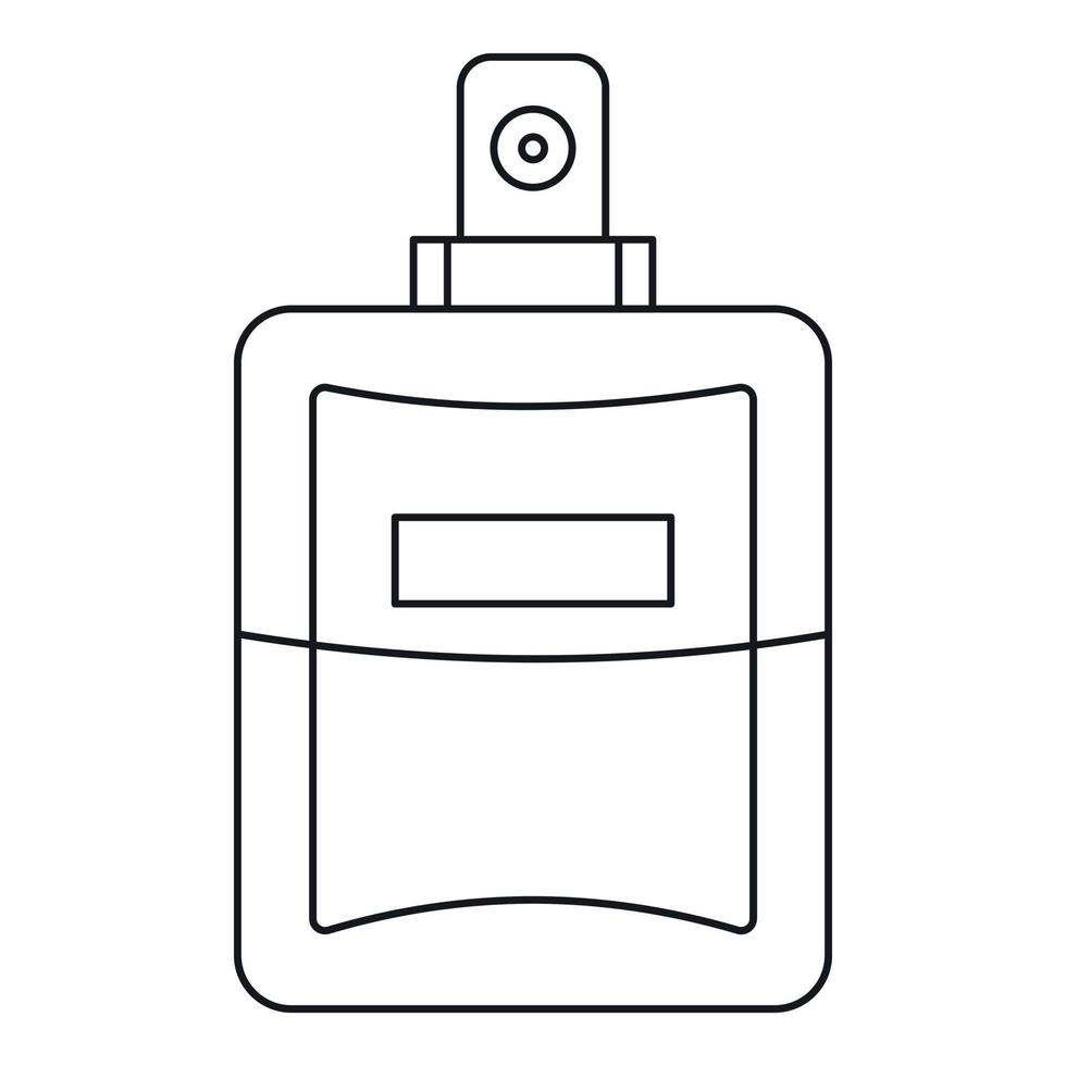 icono de perfume, estilo de esquema vector