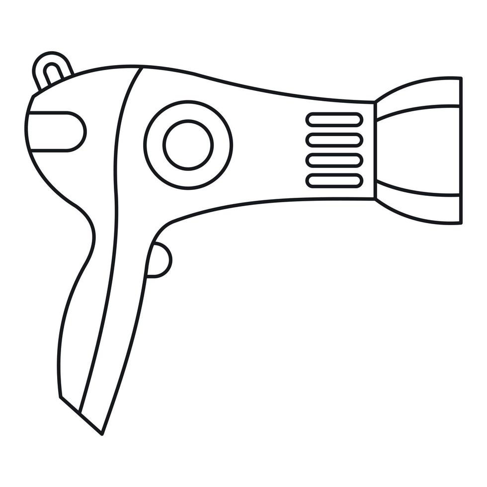 Hairdryer icon, outline style vector