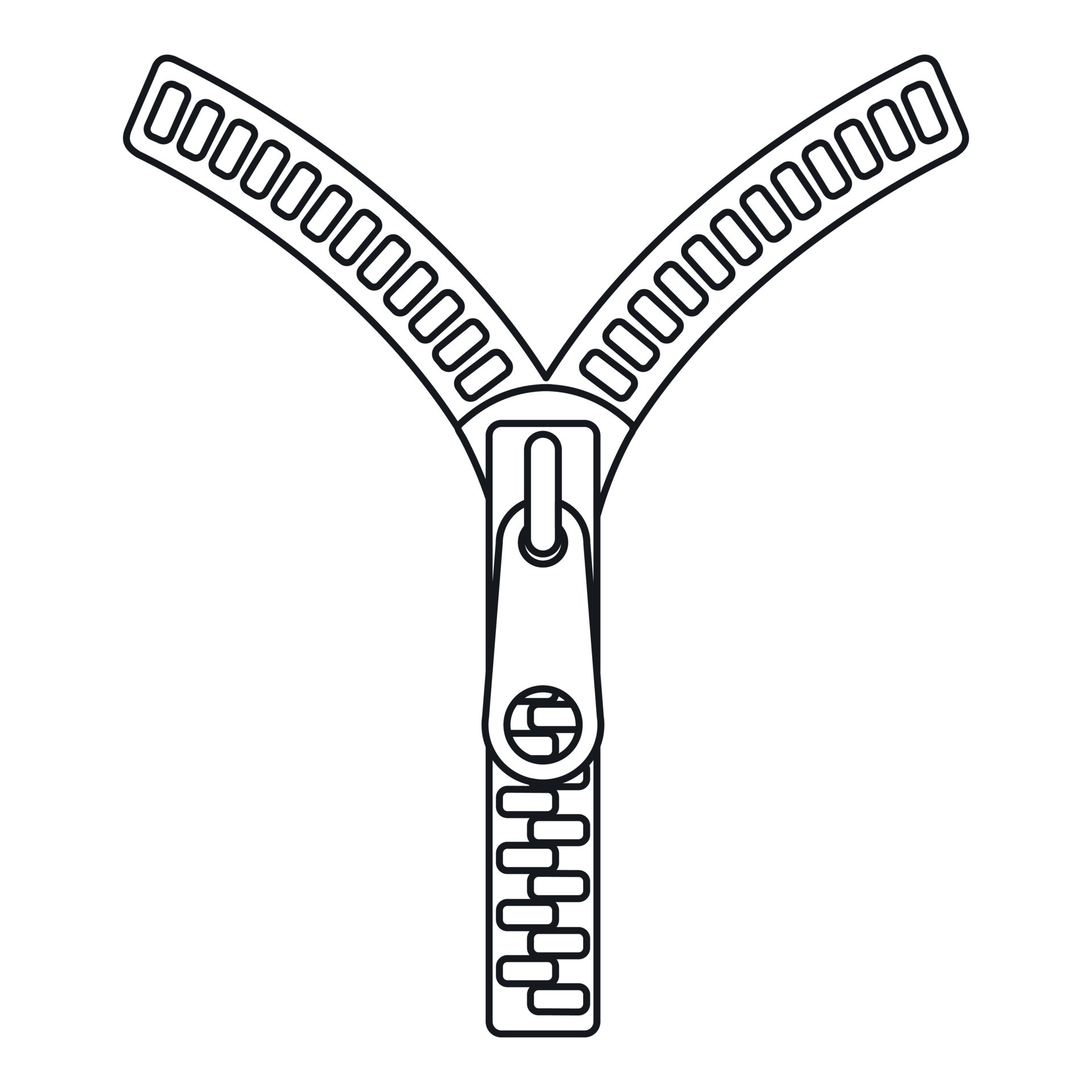 Zipper with lock icon, outline style 14673187 Vector Art at Vecteezy