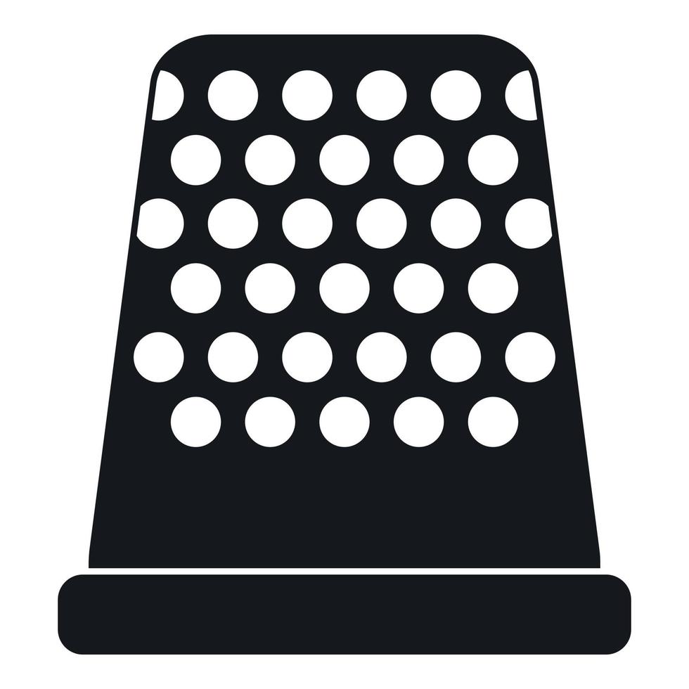 Thimble icon, simple style vector