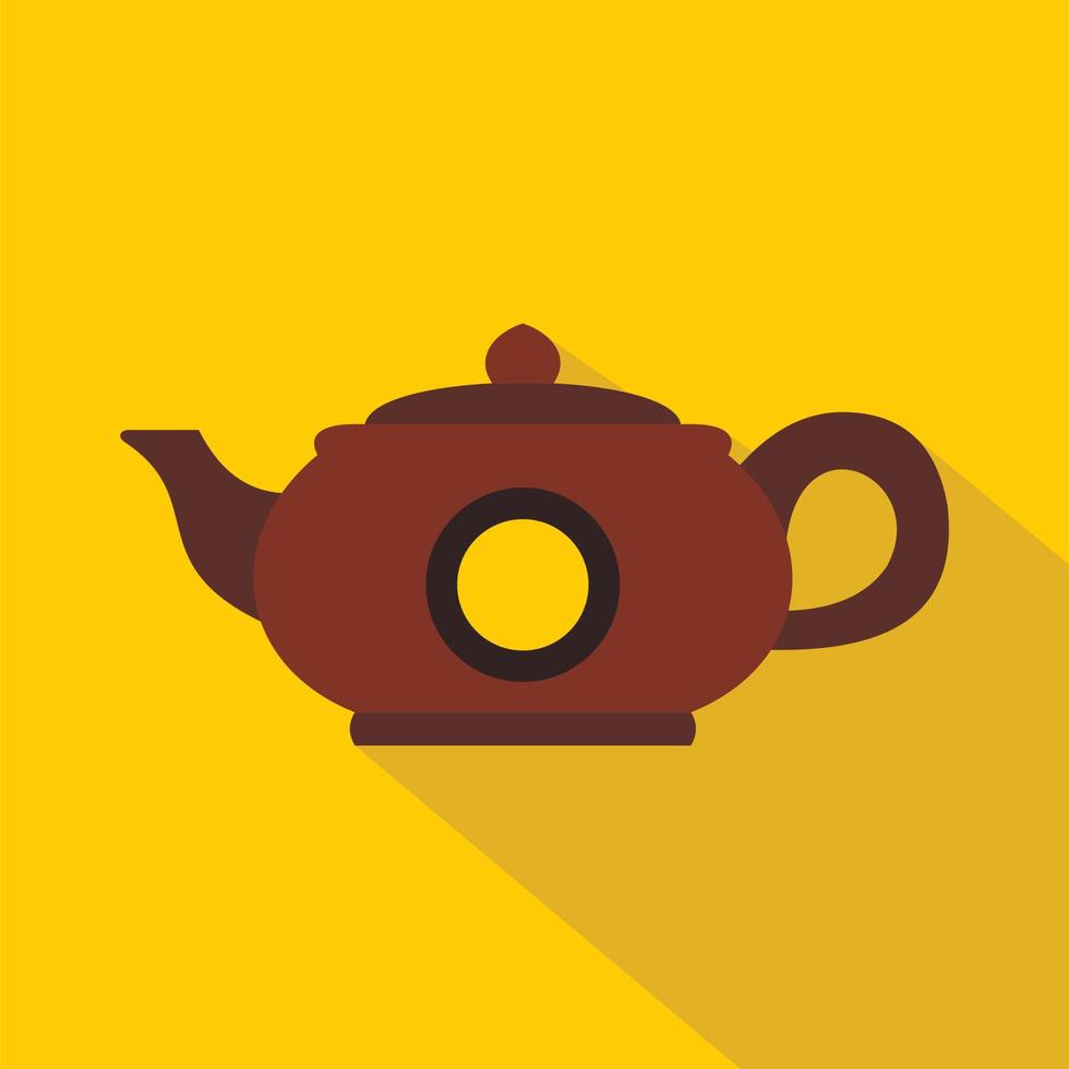 Teapot icon, flat style vector