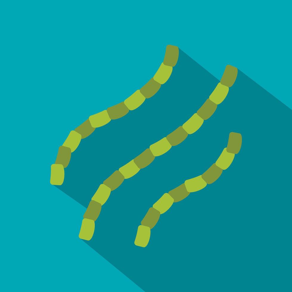 Escherichia coli icon, flat style vector